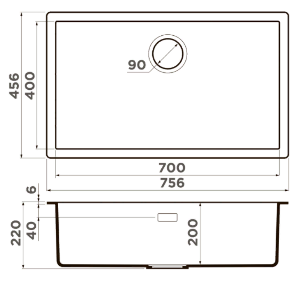 Мойка кухонная Omoikiri Yamakawa 76 Черный матовый 4993437 — изображение 4