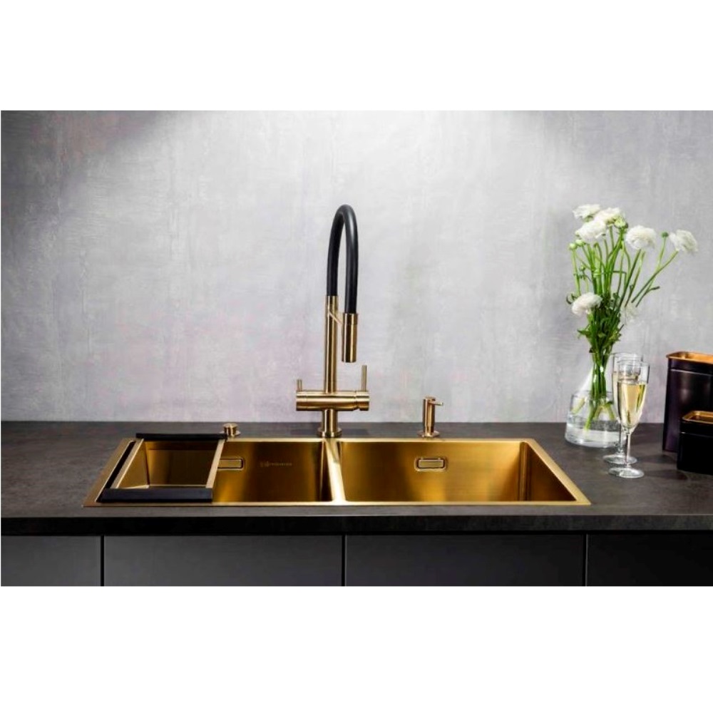 Мойка кухонная Omoikiri Taki 87 Золото светлое 4993792 — изображение 3