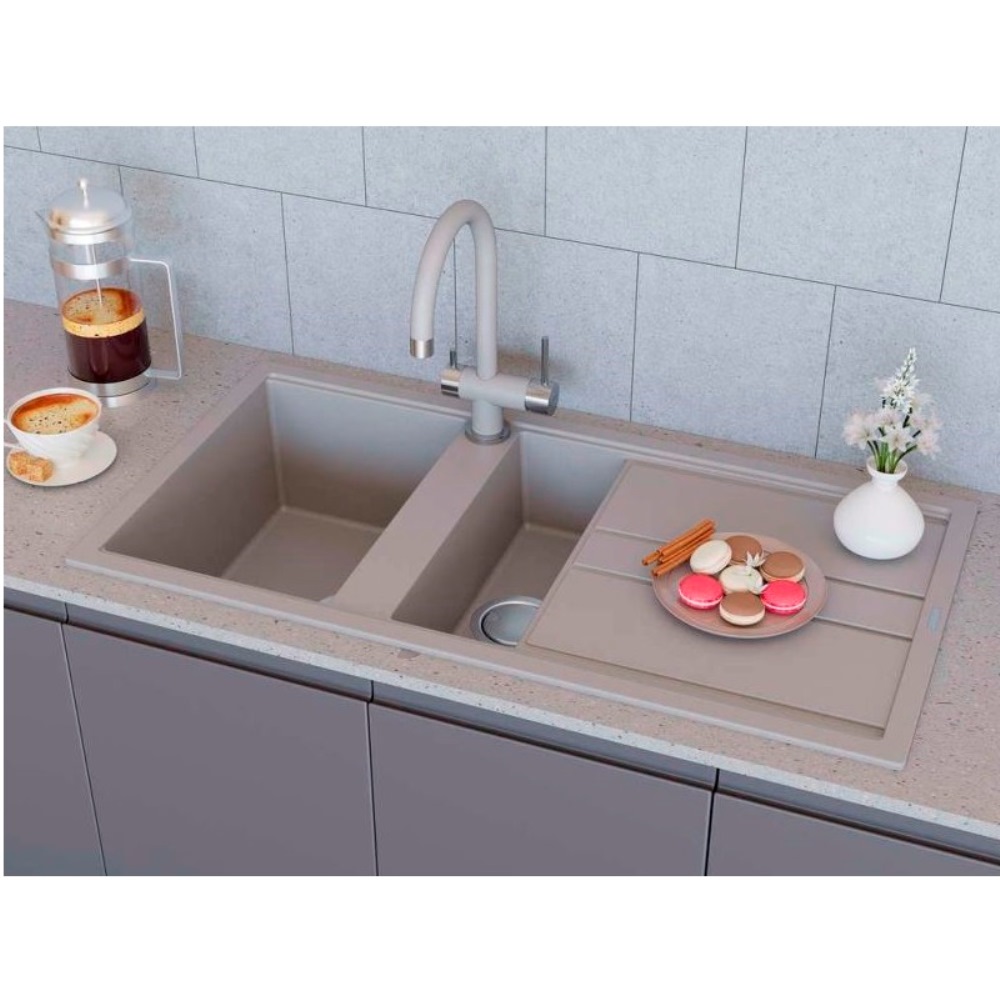 Мойка кухонная Omoikiri Kitagawa 100 Белый матовый 4993803 — изображение 2