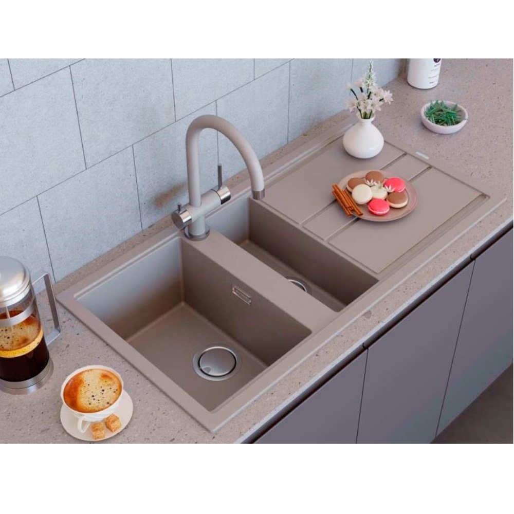 Мойка кухонная Omoikiri Kitagawa 100 Белый матовый 4993803 — изображение 3