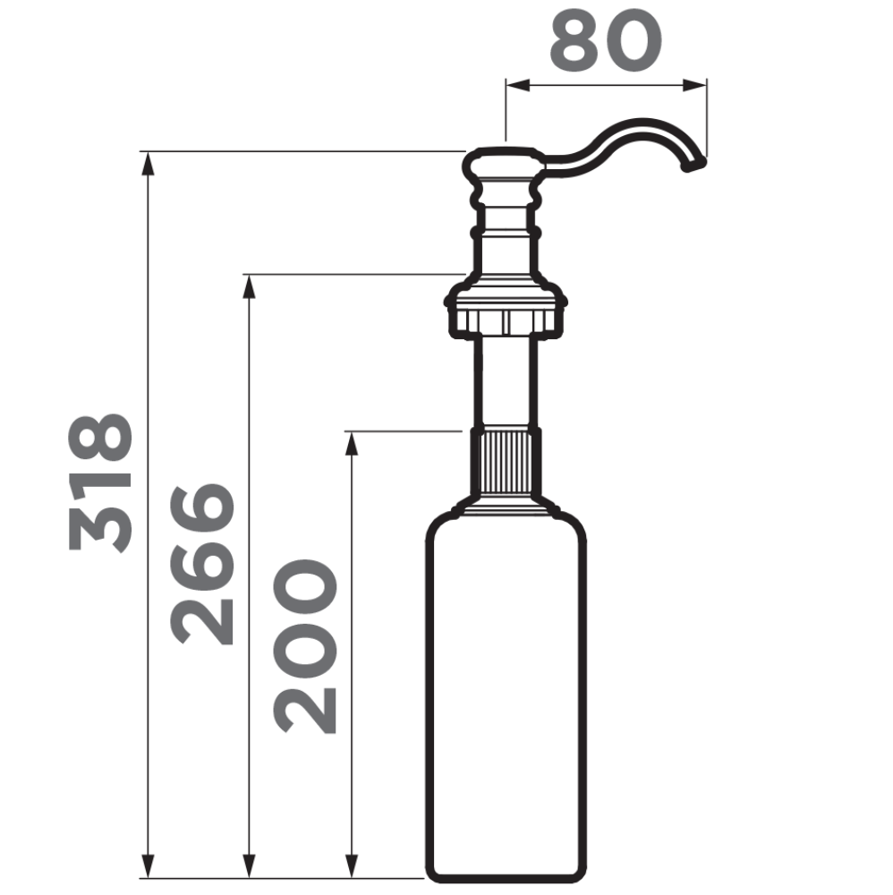 Дозатор встраиваемый Omoikiri ОМ-01 Серебро античное 4995009 — изображение 4